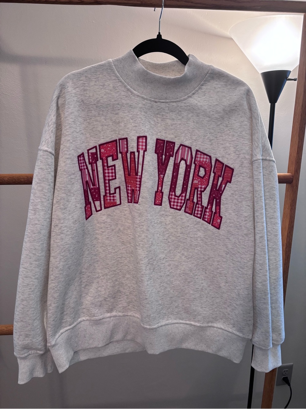 Gray 'New York' Crewneck Sweatshirt